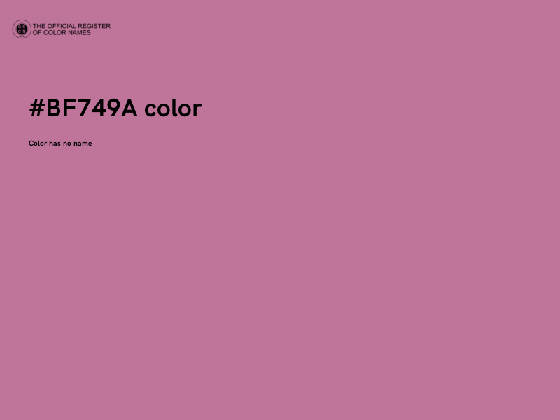 #BF749A color image