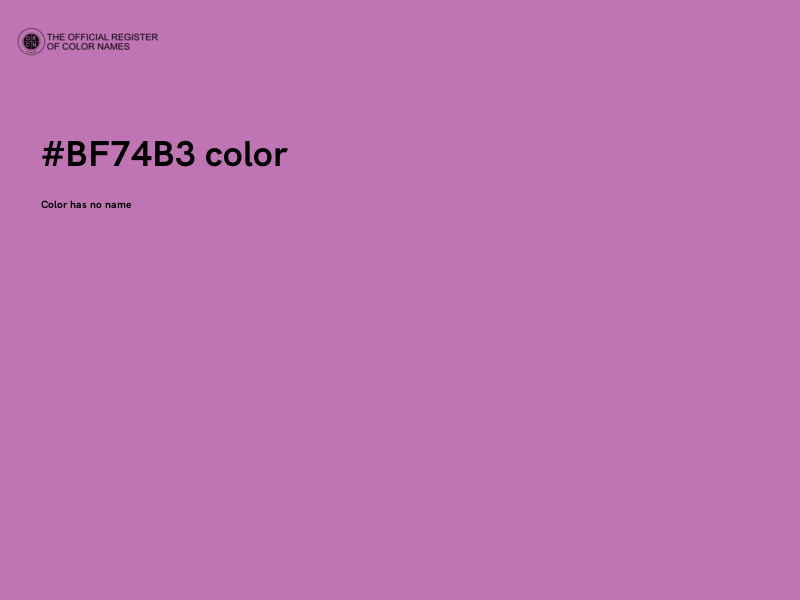 #BF74B3 color image