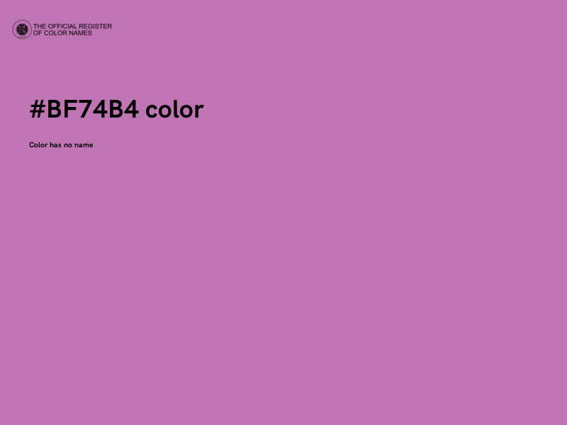 #BF74B4 color image