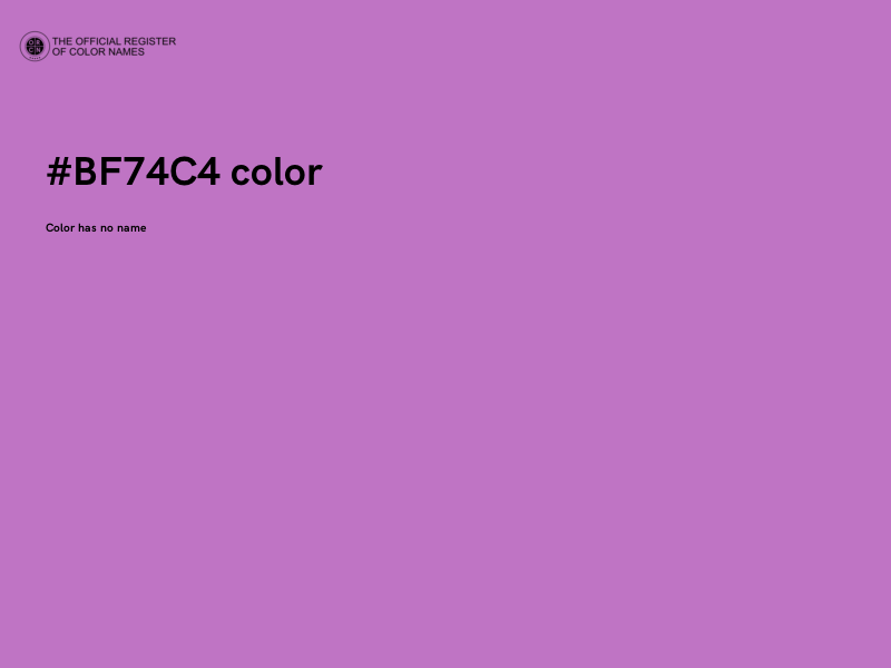 #BF74C4 color image