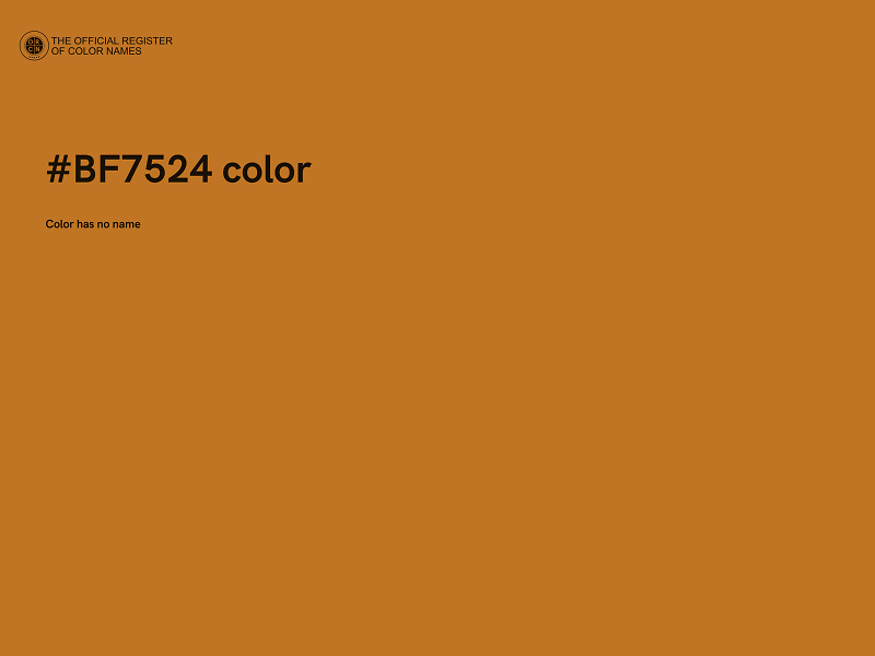 #BF7524 color image