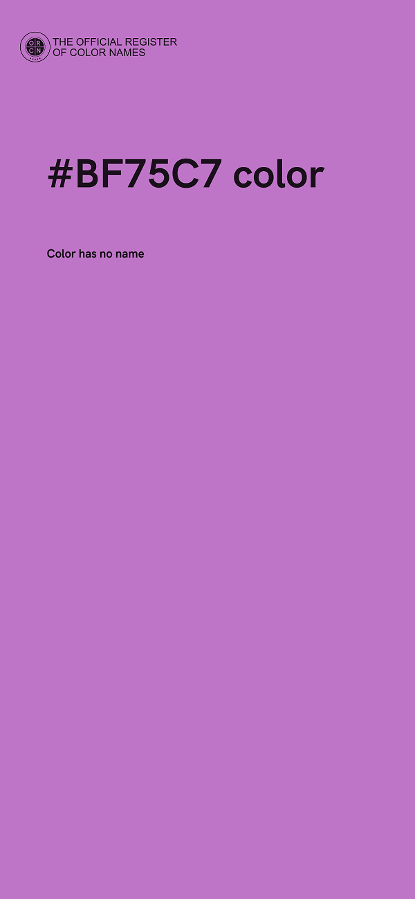 #BF75C7 color image