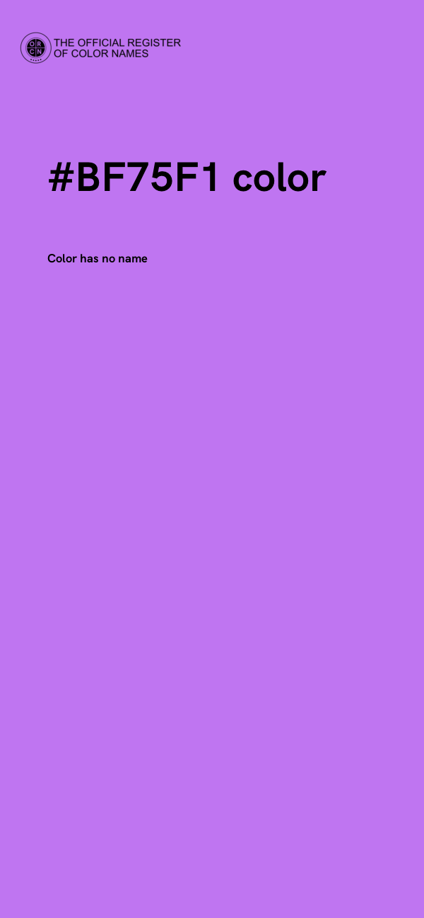 #BF75F1 color image