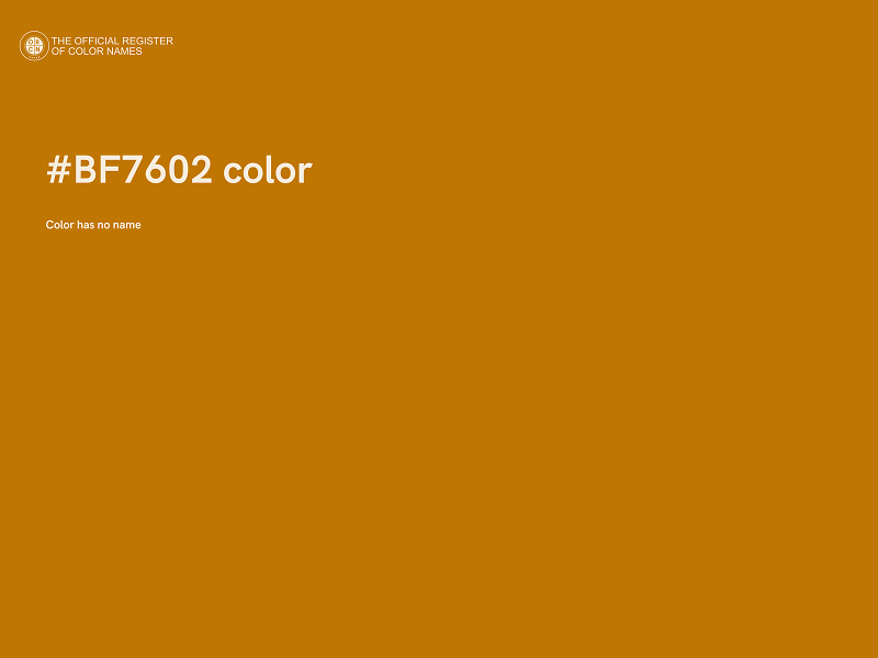 #BF7602 color image