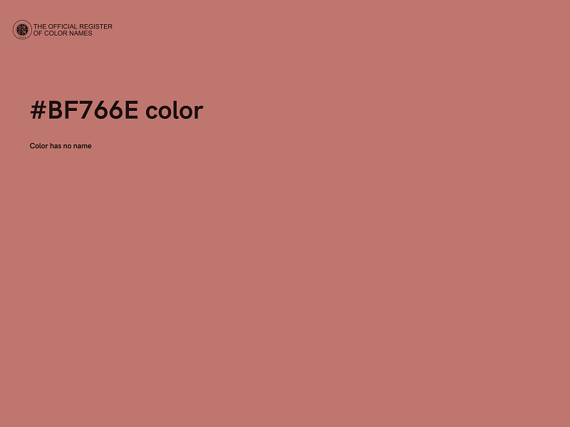 #BF766E color image