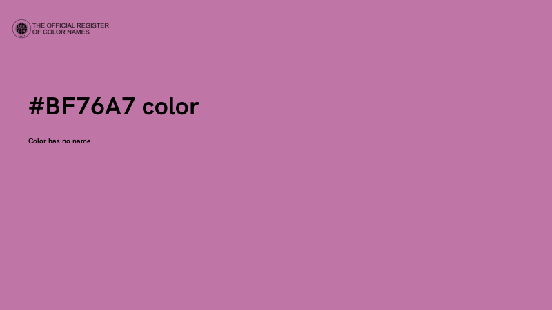 #BF76A7 color image