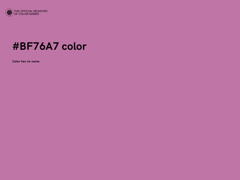 #BF76A7 color image