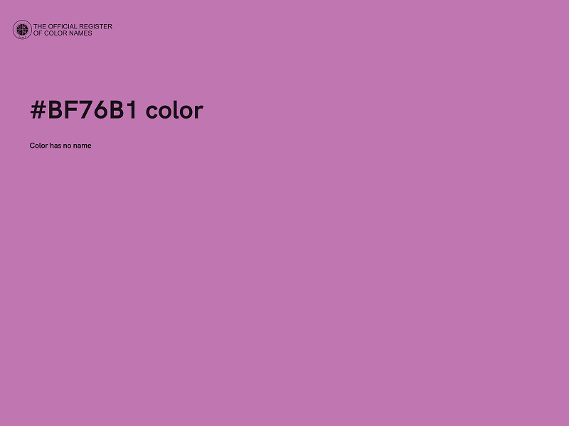 #BF76B1 color image