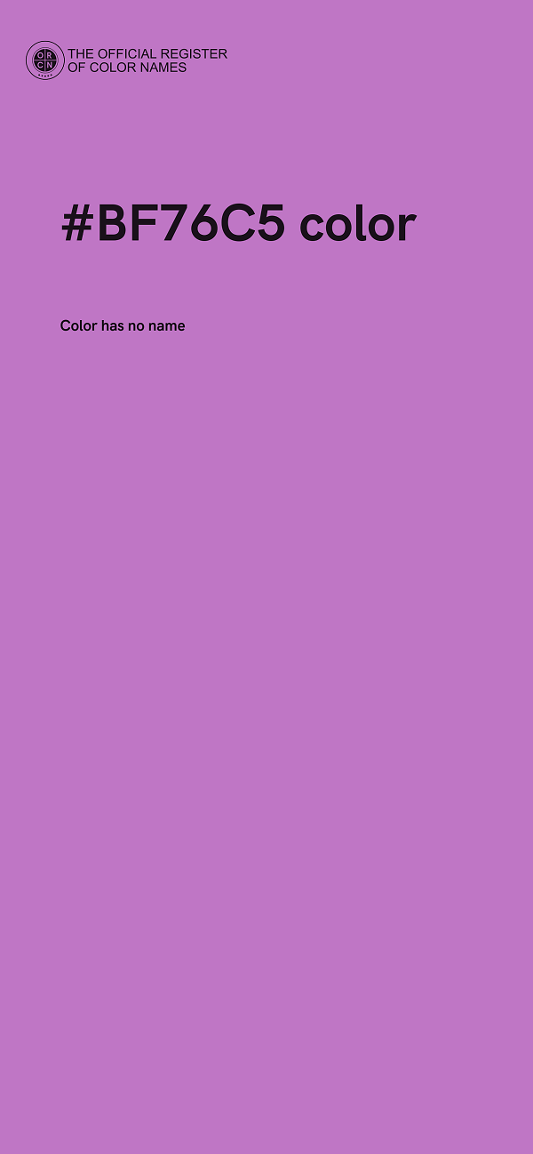 #BF76C5 color image