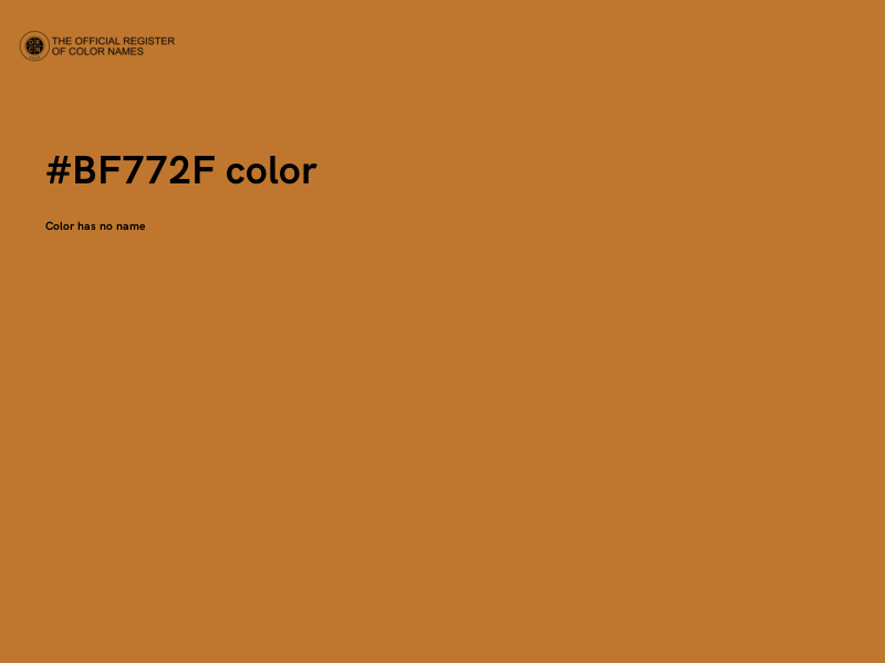 #BF772F color image