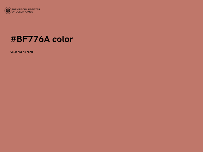 #BF776A color image