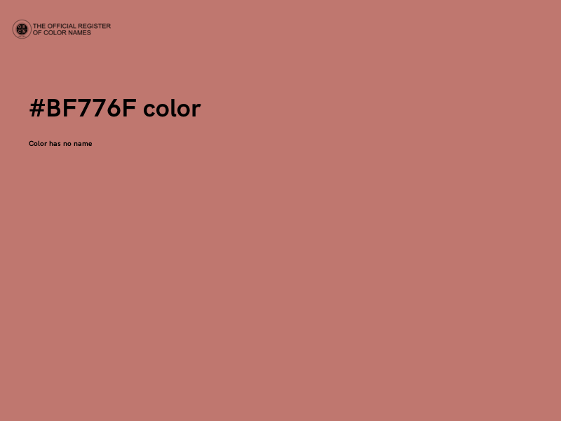 #BF776F color image