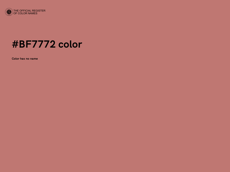 #BF7772 color image