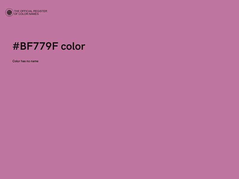 #BF779F color image