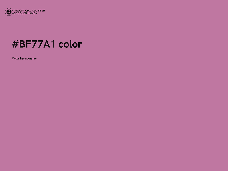 #BF77A1 color image