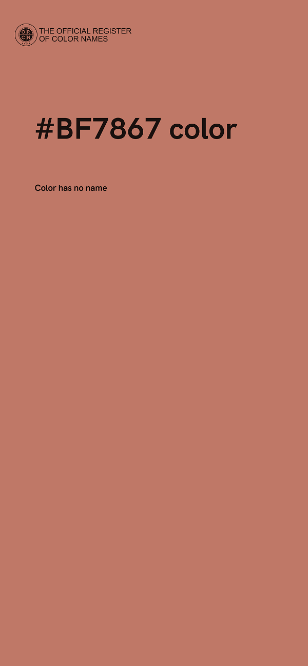 #BF7867 color image