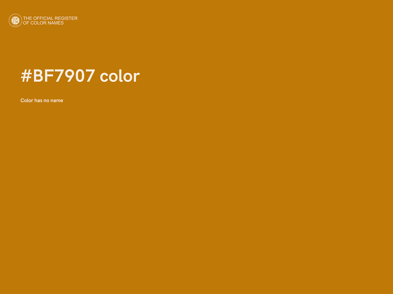 #BF7907 color image