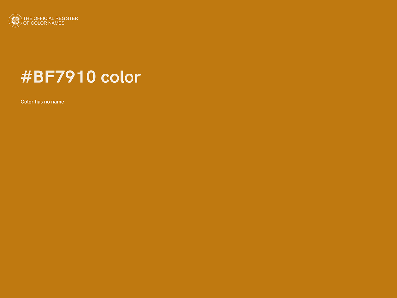 #BF7910 color image