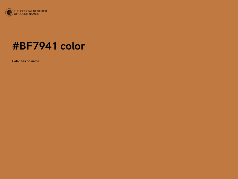 #BF7941 color image