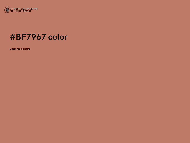 #BF7967 color image