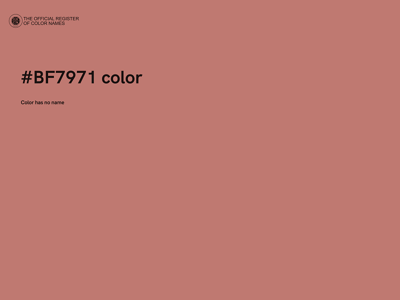 #BF7971 color image