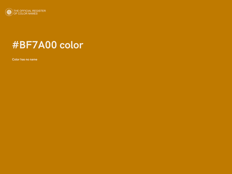 #BF7A00 color image