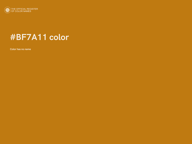 #BF7A11 color image