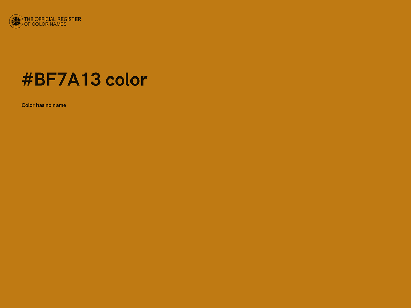 #BF7A13 color image