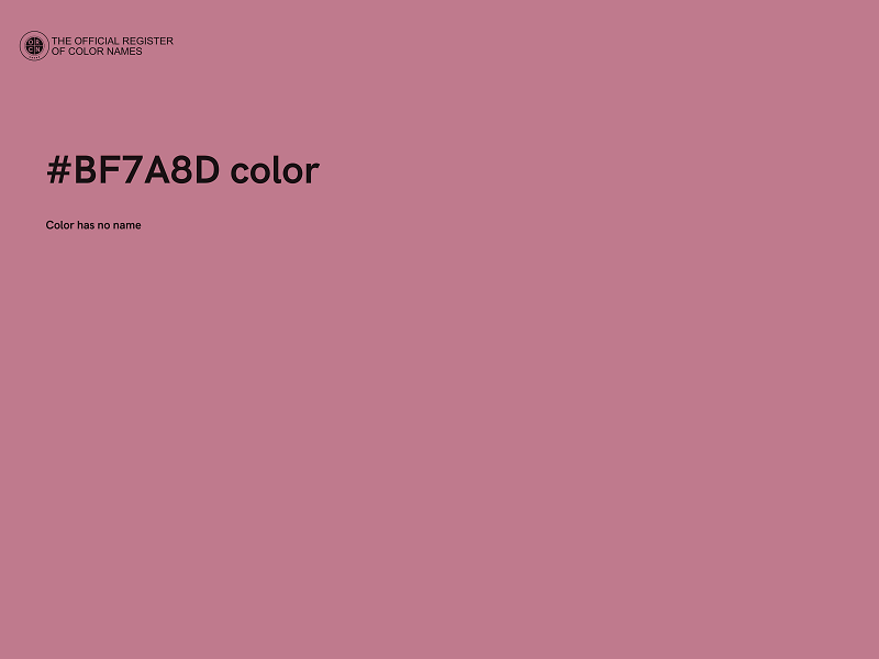 #BF7A8D color image