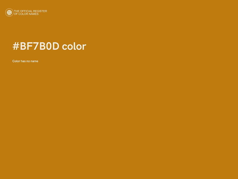 #BF7B0D color image