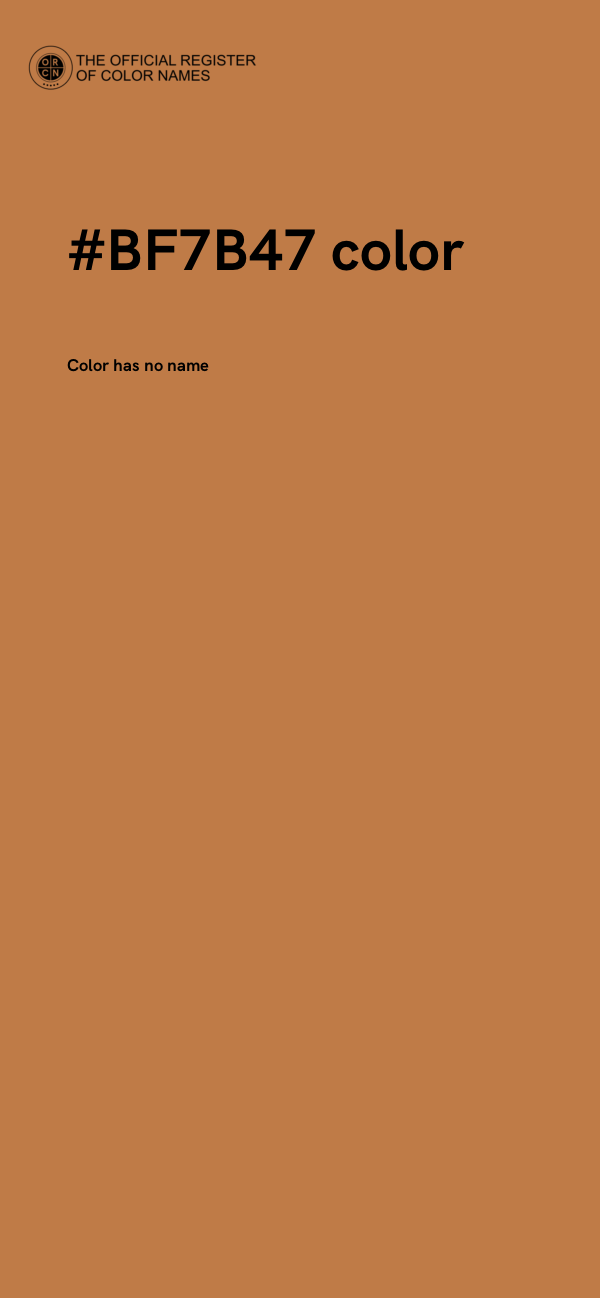 #BF7B47 color image