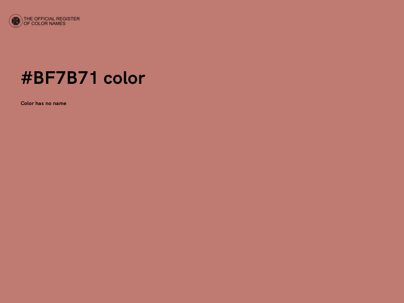 #BF7B71 color image