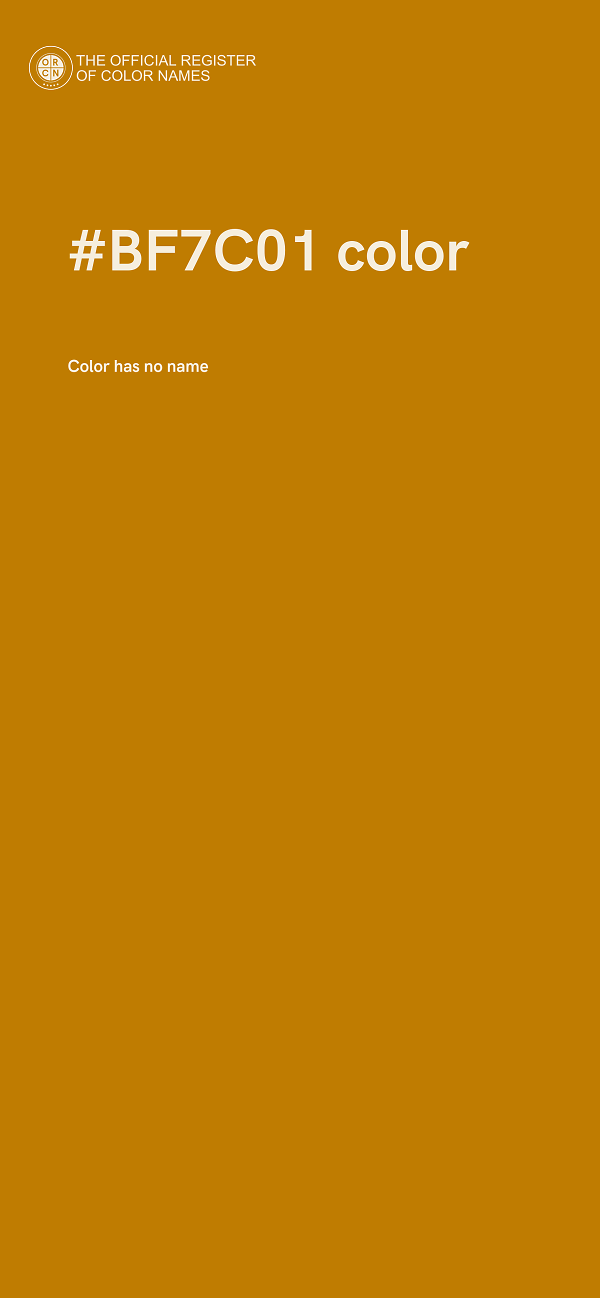 #BF7C01 color image