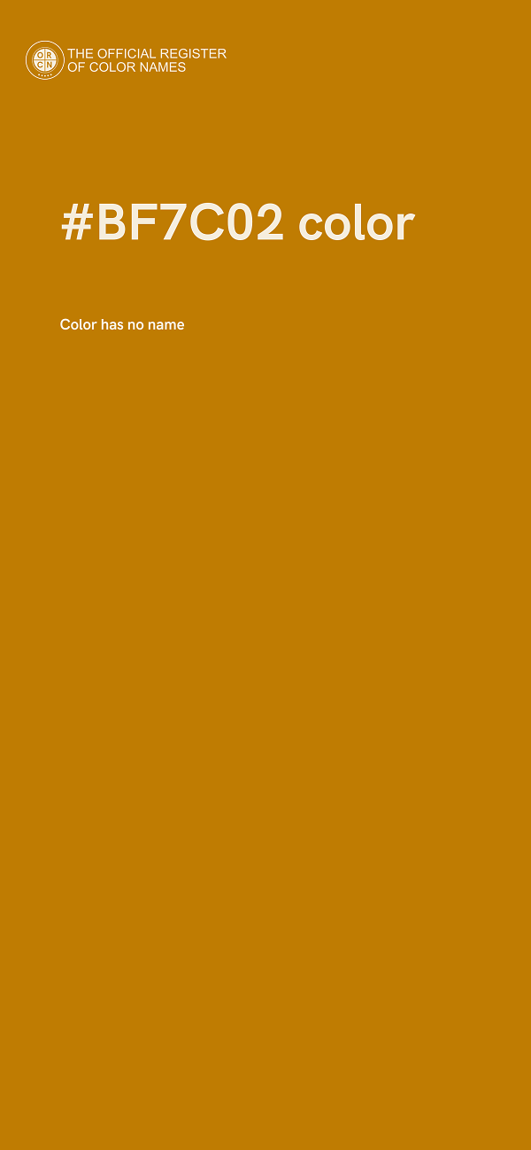 #BF7C02 color image