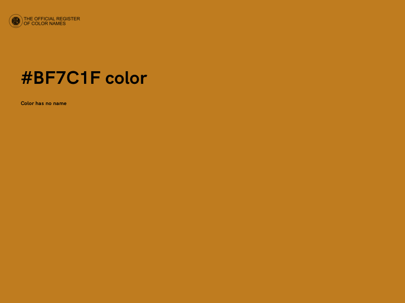 #BF7C1F color image