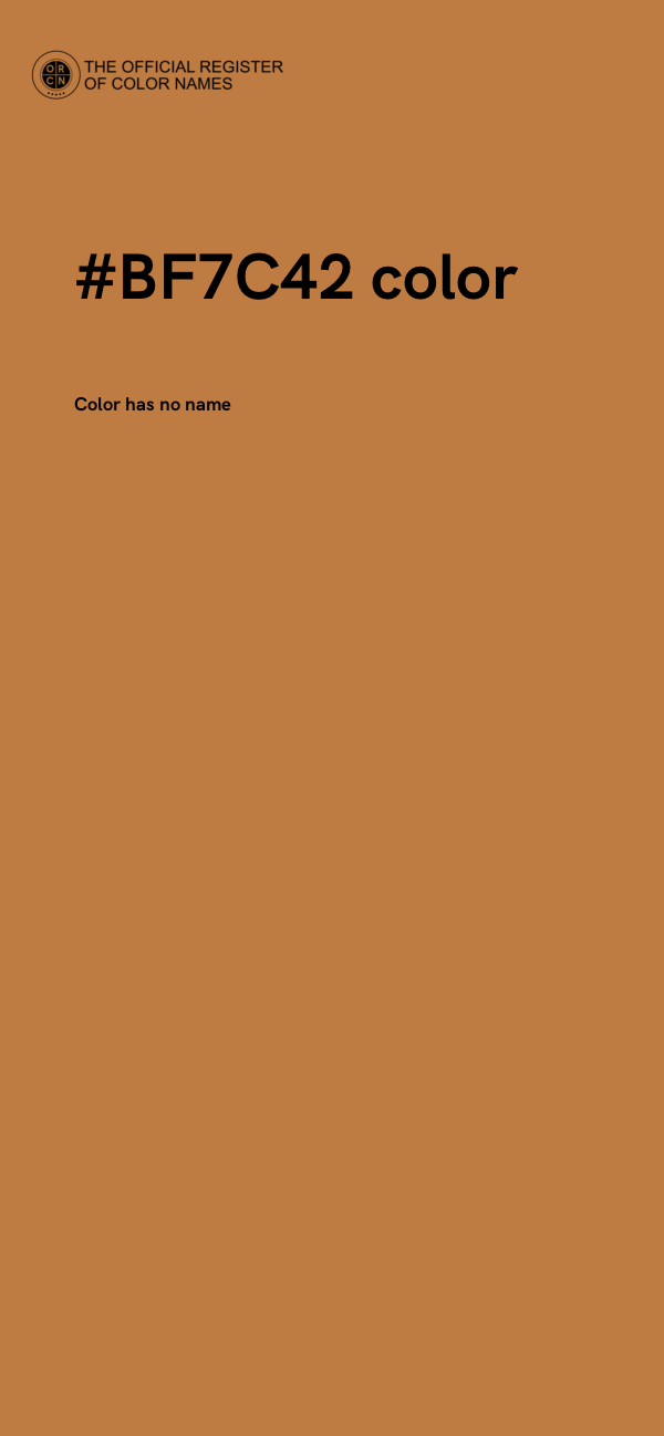 #BF7C42 color image