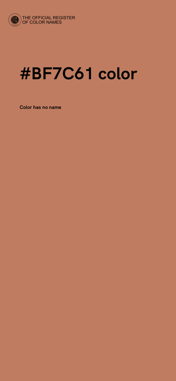 #BF7C61 color image