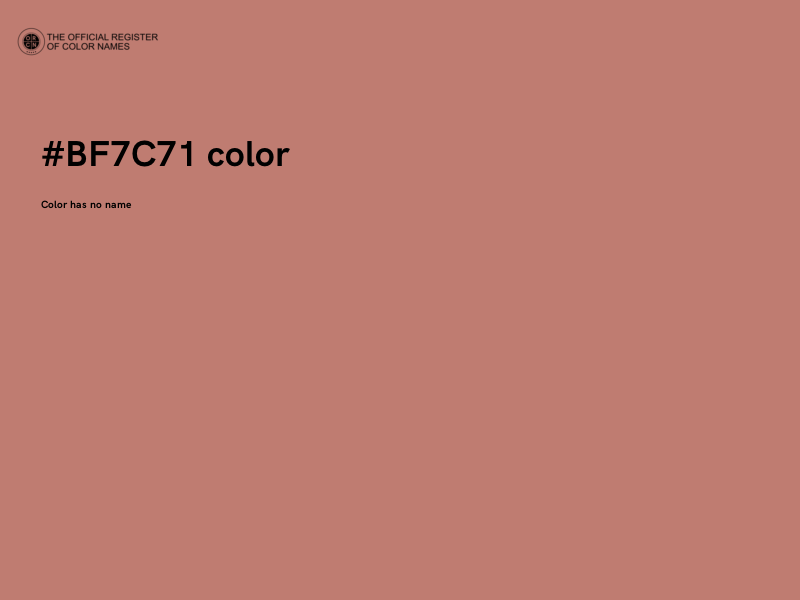 #BF7C71 color image