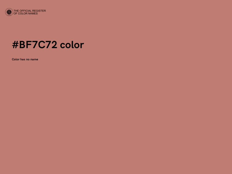 #BF7C72 color image