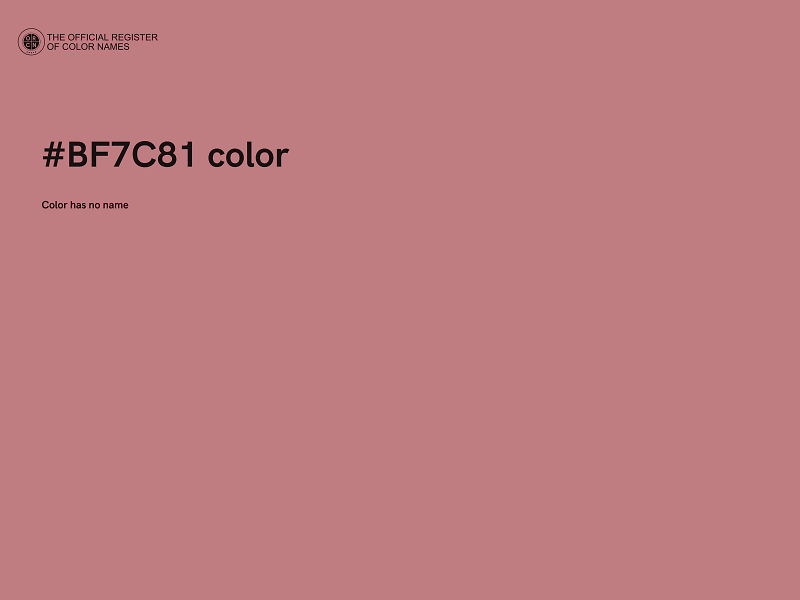 #BF7C81 color image