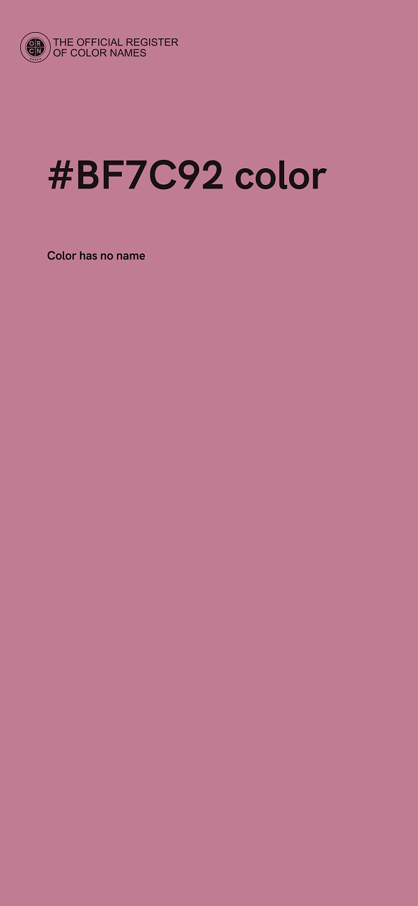 #BF7C92 color image