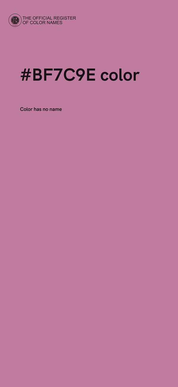 #BF7C9E color image