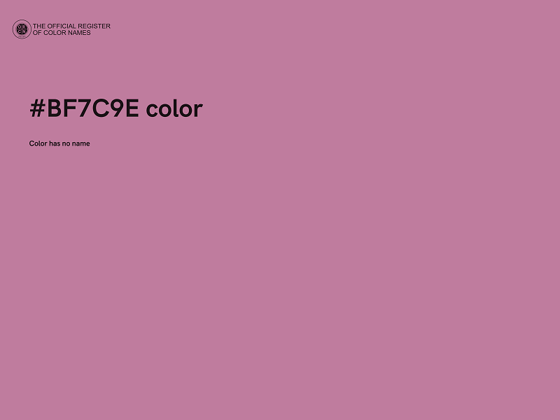 #BF7C9E color image