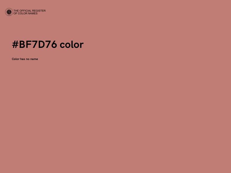 #BF7D76 color image
