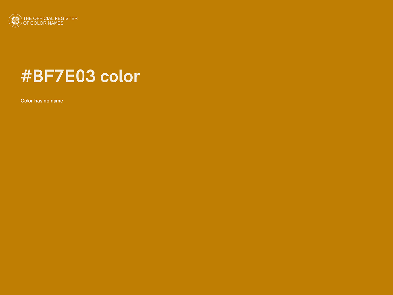 #BF7E03 color image