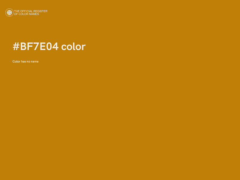 #BF7E04 color image