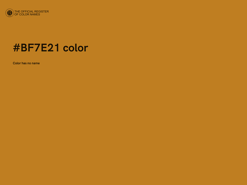 #BF7E21 color image