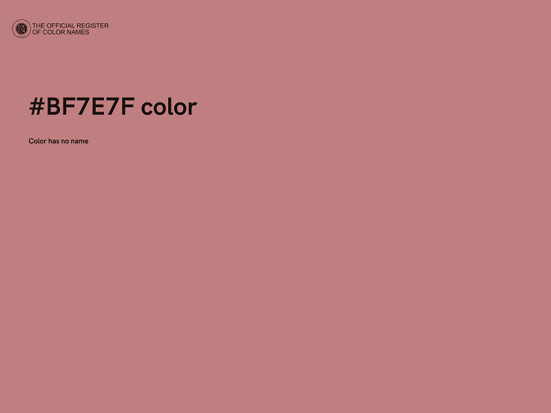 #BF7E7F color image