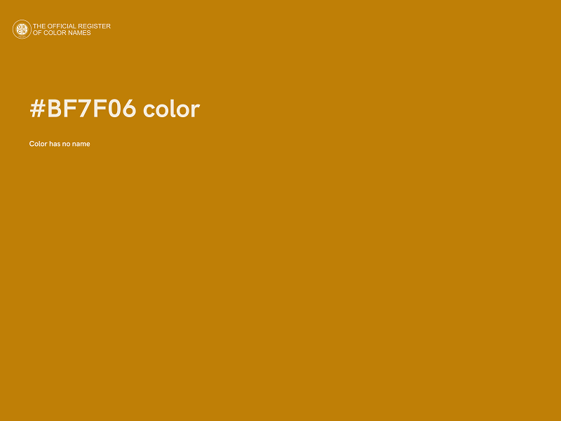 #BF7F06 color image