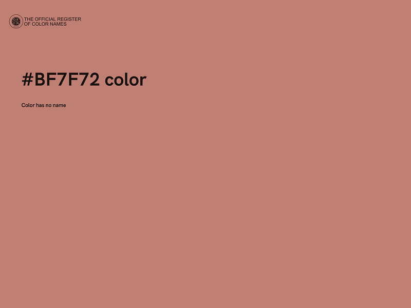 #BF7F72 color image